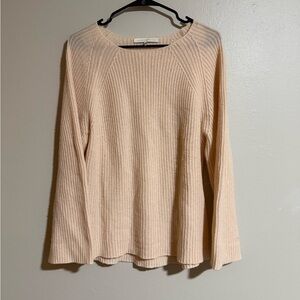 NakedCashmere Blush Ribbed Crewneck Sweater